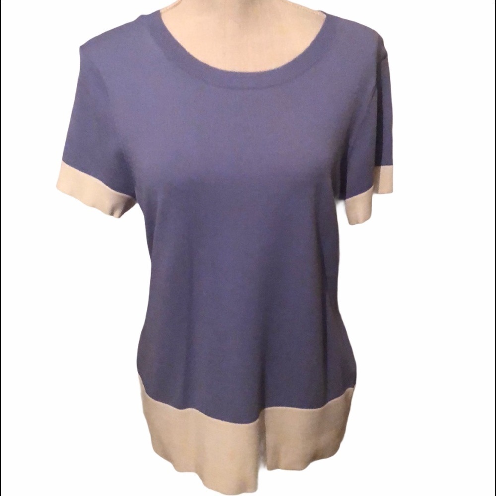 Alex Marie blue  short sleeve sweater , med